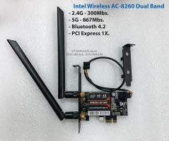 Card thu wifi Intel Wireless AC 8260, 867M, Bluetooth 4.2