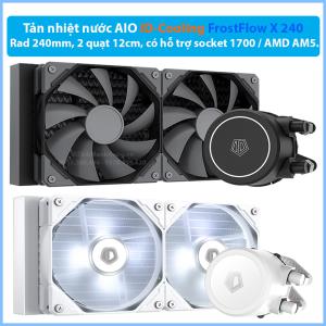 Tản nhiệt nước AIO ID-Cooling FrostFlow X 240, Rad 240mm, 2 quạt 12cm, có hỗ trợ socket Intel 1700 / AMD AM5.