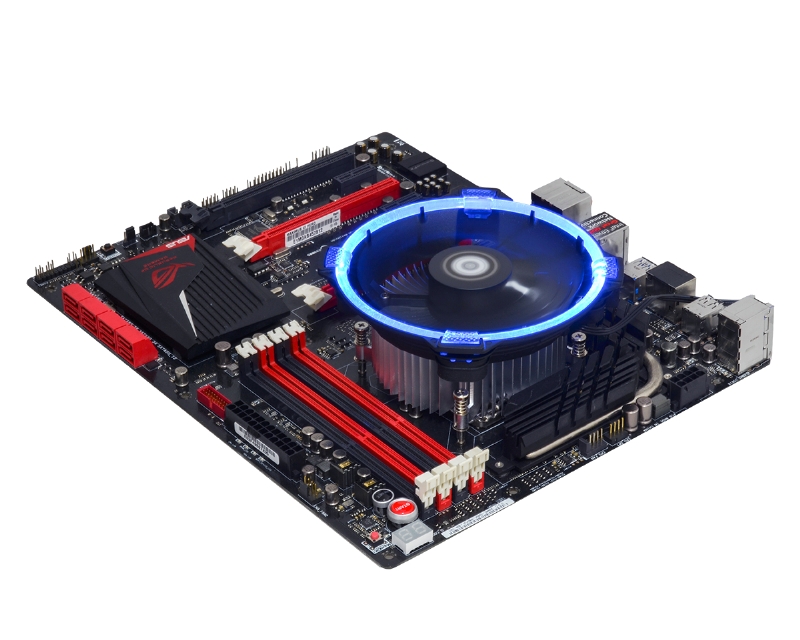 ID Cooling DK-03 Halo Blue / Red Led Riing ( Intel 115x / AMD ) - Top Down.