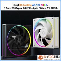 Quạt ID-Cooling AF-127 ARGB, 12cm, 2000rpm, 78 CFM, 4 pin PWM + 5V ARGB.